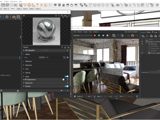 Mes rendus 3D grâces à V-ray et google sketchup pour des modélisations réalistes